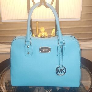 The SUTTON Michael Kors Aqua Or Turquoise Satchel
